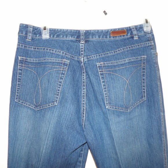 Older Calvin Klein High Rise Flare Leg Jeans Sz 12 - Picture 1 of 7